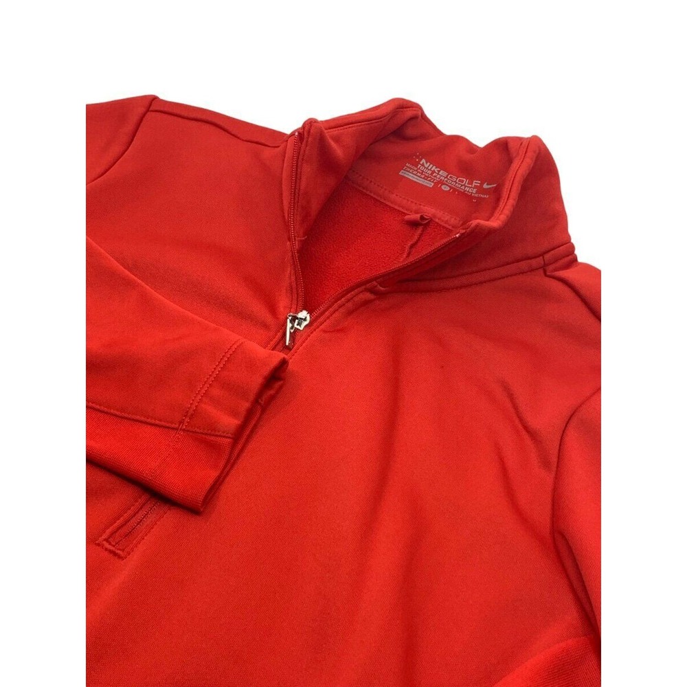 Nike Golf Tour Performance Therma Fit LS 1/2 Zip‎ Pullover Jacket Red L